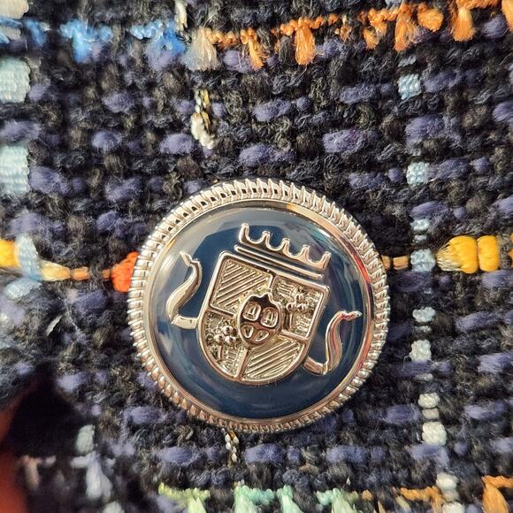 VERONICA BEARD Tweed Rumer Dickey Double-Breasted Blazer Jacket 4 Quiet Luxury - Picture 6 of 10